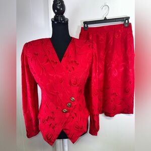 VINTAGE 2 Piece Blazer & Skirt Set